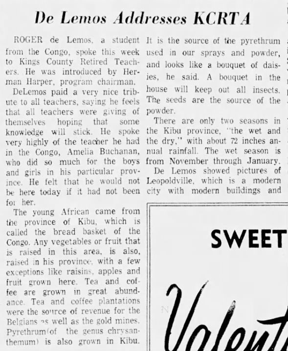 Clipping from The Hanford Sentinel